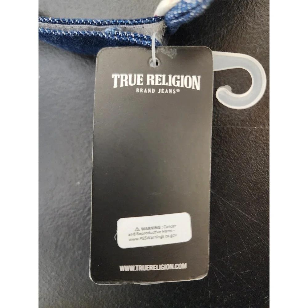 True Religion Buddha Denim Visor‎ Adjustable Strap Hat One Size Unisex Adult